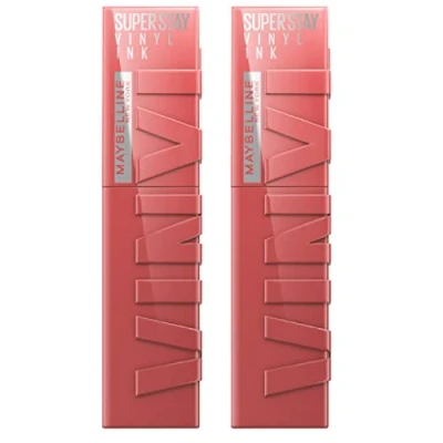 Afbeelding van Maybelline New York SuperStay Vinyl Ink Lippenstift Kleur 35 Cheeky Briljante en Heldere Effect Lipstick met Tot 16h Formule Zonder Overdracht 2 Lippenstiften