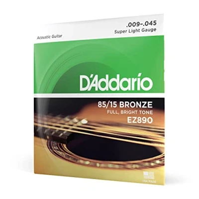 Afbeelding van D&#039;Addario EZ890 85/15 Bronzen Akoestische Gitaarsnaren, Super Dun, 9 45