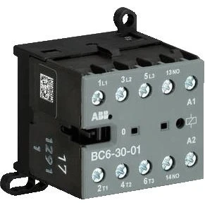 Afbeelding van Abb mini magneetschakelaar 3p ac3 9a 4kw 400v ac1 16a hulpcontact 1m spoelspanning 24vdc schroefklem gjl1213001r0101