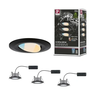 Afbeelding van Paulmann 93096 Calla WhiteSwitch LED inbouwlamp 15 W Zwart (mat)