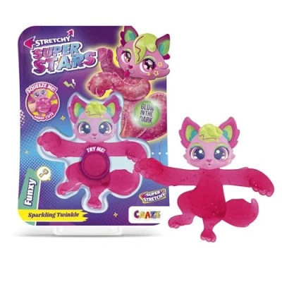 Afbeelding van CRAZE Superstars Stretchy Funxy glibberige &amp; rekbare verzamelfiguren met slijmvulling, 6 verschillende personages om te verzamelen