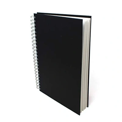 Afbeelding van Artway Studio Spiraalgebonden A4 Schetsboek Portret 96 zijden/48 pagina&#039;s van 170gsm Cartridge papier Zwart Hardback