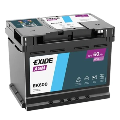 Afbeelding van Exide EK600 Start Stop 12V 60Ah AGM Auto Accu 3661024036498