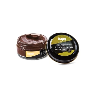 Afbeelding van Kaps Schoencreme schoensmeer verzorgt het leer en geeft glans (179) Walnoot 50ml