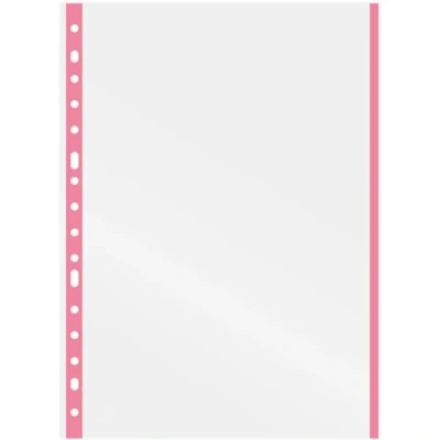Afbeelding van Grafoplás 5511070 Doos met 100 transparante hoesjes, meerdere gaten, folieformaat, wit, 16 extra polypropyleen, voor ringmappen
