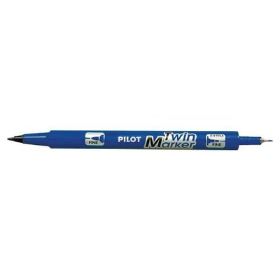 Afbeelding van Pilot Twin Marker BeGreen permanente marker, 2 punten, ronde punten/fijn/medium, 10 stuks rood