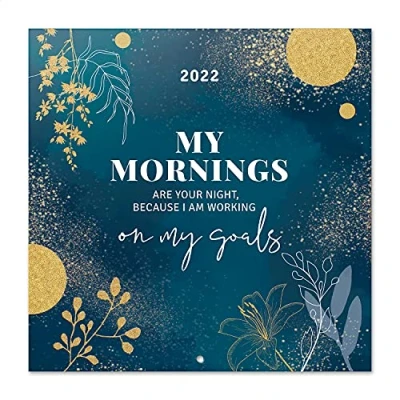 Afbeelding van Grupo Erik CP22018 Kalender 2021 2022 Glitter Gold Dreams Maandkalender Wandkalender 16 maanden van september tot december