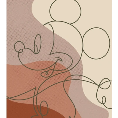 Afbeelding van Komar Vliesbehang Mickey Line Drawing 250x280 cm (breedte x hoogte)
