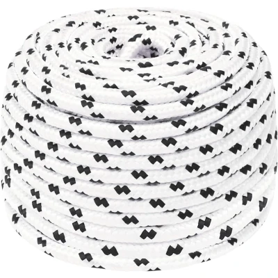 Afbeelding van vidaXL Boottouw gevlochten 6 mmx100 m polyester wit4