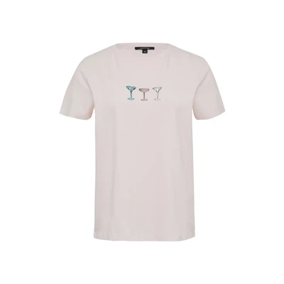 Afbeelding van comma Tshirt print, Dames, Maat: 34, Perlmuttrosa