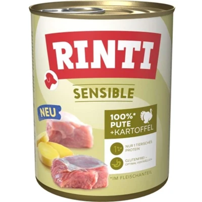 Afbeelding van Rinti Sensible 6 x 800 g Kalkoen &amp; aardappel