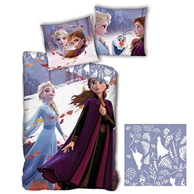 Afbeelding van Disney Frozen Dekbedovertrek Nature Eenpersoons 140 x 200 cm Polyester