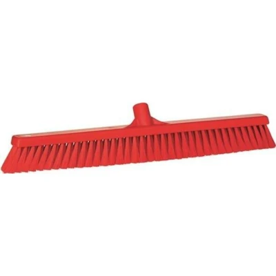 Afbeelding van Vikan Bezem zacht polyester rood, 61 cm, Geschikt voor Varkens Veehouderij