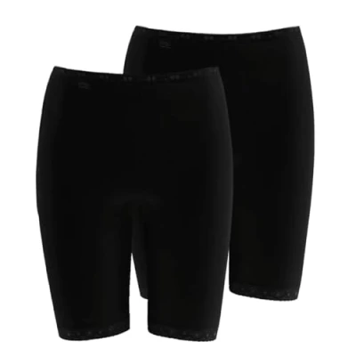 Afbeelding van Sloggi 2 Pack Basic Long Dames Boxershort 42 Zwart
