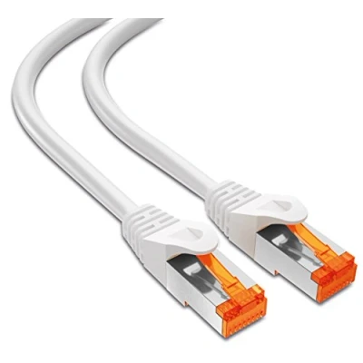 Afbeelding van mumbi LAN kabel 2m CAT 6 netwerkkabel afgeschermd F/UTP CAT6 ethernet patchkabel RJ45 2 meter, wit