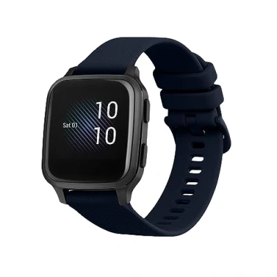 Afbeelding van kwmobile horlogebandje geschikt voor Garmin Venu Sq Music / polsband Smartwatch bandje van TPU Activity tracker horloge band in donkerblauw