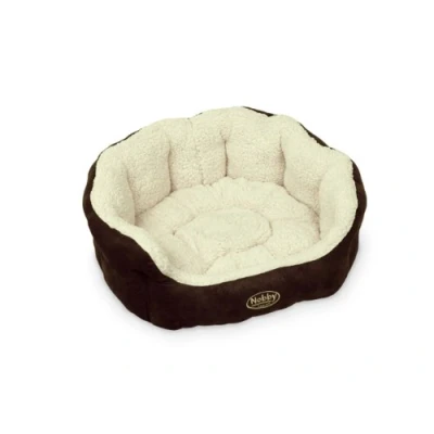 Afbeelding van Nobby Comfort bed &quot;TAIKA&quot; bruin/wolwit L x B H: 65 57 22 cm