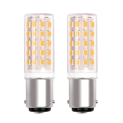 Afbeelding van Ba15D LED 5 W 220 V naaimachine bajonet gloeilamp warm wit 3000 K dubbele contacten 40 halogeenlamp gelijkwaardig voor koelkast / afzuigkap niet dimbaar (2 stuks)
