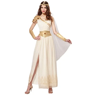Afbeelding van Chaks Griekse &amp; Romeinse Oudheid Kostuum Godin Van De Liefde Vrouw Wit / Beige, Goud Large Carnavalskleding Verkleedkleding