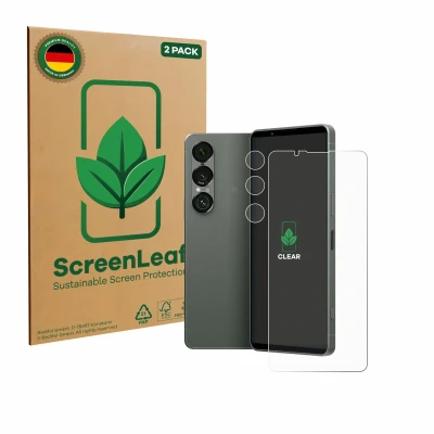 Afbeelding van ScreenLeaf Screenprotector voor Sony Xperia 1 VII (Voor+Camera) Duurzame schermbescherming Folie Beschermfolie transparant (2 Stuks)