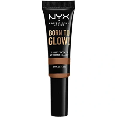Afbeelding van NYX Professional Makeup Born to Glow Radiant Concealer, iriserende afwerking, reductie van donkere kringen, highlights en contouring, veganistische formule, kleur: mahonie