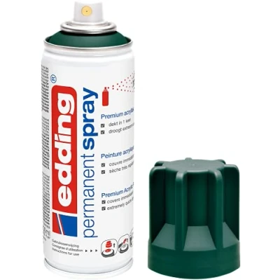 Afbeelding van Verfspuitbus edding 5200 permanent spray mat middengroen