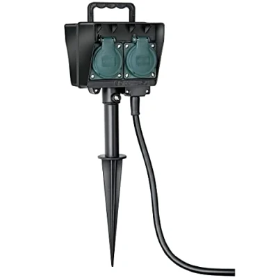 Afbeelding van Brennenstuhl Tuincontactdoos met aardspies IP44 4 voudig 10m H07RN F 3G1,5 FR 1154454