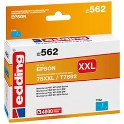 Afbeelding van Edding Inktcartridge vervangt Epson 78XXL, T7892 Compatibel Cyaan EDD 562 18