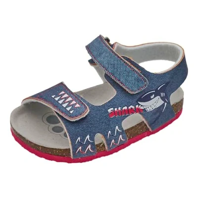 Afbeelding van Chicco, Sandalen voor kinderen, met dubbele klittenbandsluiting, schoenen kinderen en jongeren, gemaakt in Italië, Denim 1, 32 EU