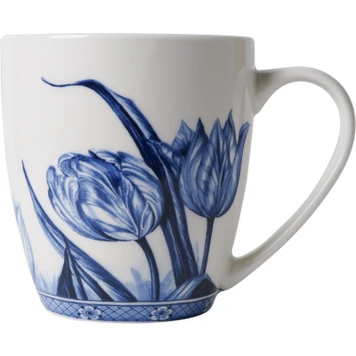 Afbeelding van theemok tulp Heinen Delfts blauw wit porselein
