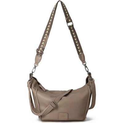 Afbeelding van FREDsBRUDER Leren Schoudertas Stines Shoulderbag Dark Taupe Bruine
