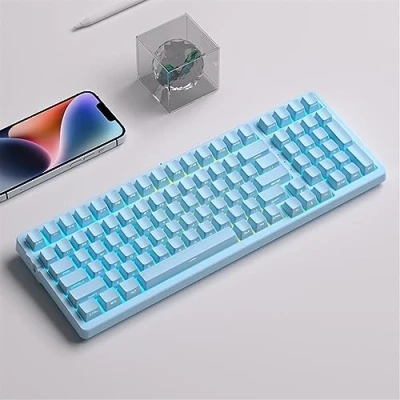 Afbeelding van Backlit Side Printed Keycap, OEM Profile PBT Keycap Voor MX Switch Mechanisch Toetsenbord (Color : Blue)