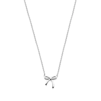 Afbeelding van zilver gerhodineerd collier strik 41 43 45 cm 1339701
