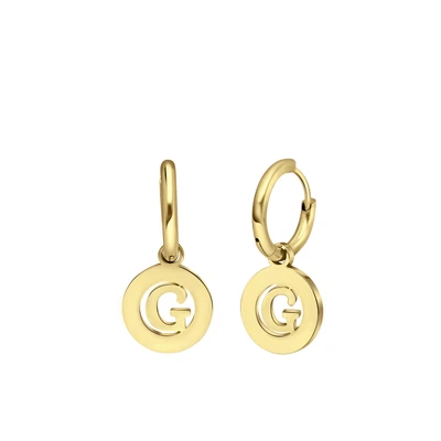 Afbeelding van Lucardi MIT Buchstabe G LETTER: Oorbellen G, Dames, Maat: One Size,