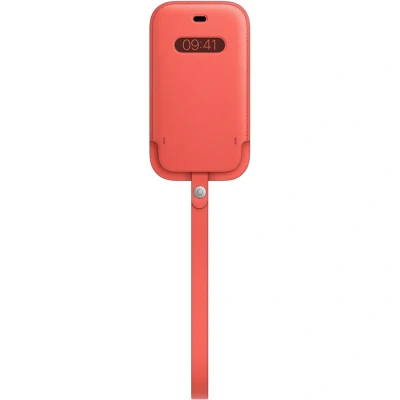 Afbeelding van Origineel Apple iPhone 12 Mini MagSafe Hoesje Echt leder Insteekhoesje/KoordMagSafe Roze Telefoonhoesje