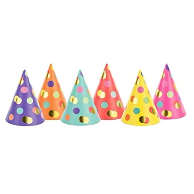 Afbeelding van Feesthoedjes Stippen 6 stuks