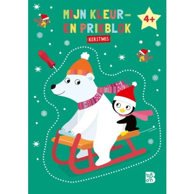 Afbeelding van Uitgeverij ballon mijn kleur en prikblok kerst