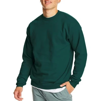Afbeelding van Hanes Sweatshirt voor heren, 1 stuks, Groen Deep Forest, S