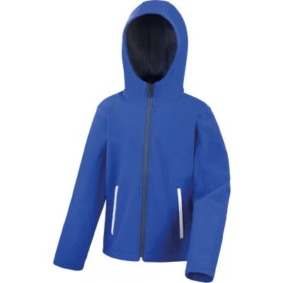 Afbeelding van Result Youth TX Performance Hooded Soft Shell Jacket RT224Y royal/navy
