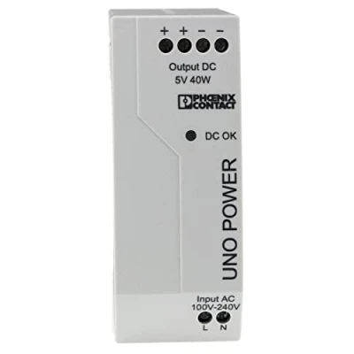 Afbeelding van Phoenix Contact UNO PS/1AC/ 5DC/ 40W DIN rail netvoeding 5 V/DC 8 A 25 W Aantal uitgangen: 1 x Inhoud: stuk(s)