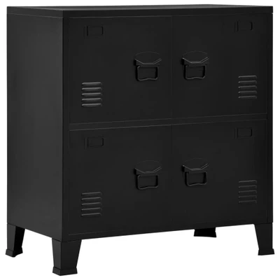 Afbeelding van vidaXL Opbergkast industrieel 75x40x80 cm staal zwart