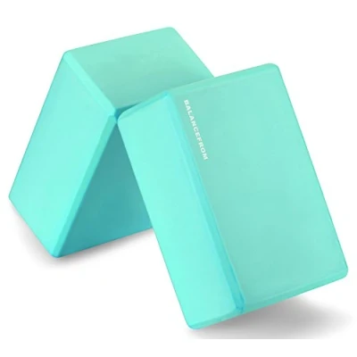 Afbeelding van Fitvids Set van 2 yogablokken met hoge dichtheid, elk 23 x 15 10 cm, paar (groen)