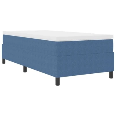 Afbeelding van vidaXL Boxspring Bed met Matras Blauw 90x200 cm Corduroy Stof