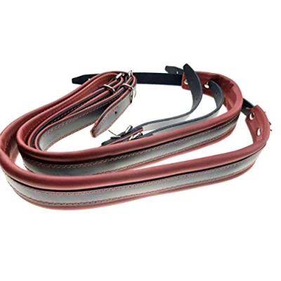 Afbeelding van Accordeon riem leer 4 cm rode schouderriem