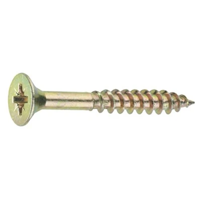 Afbeelding van Connex Universele schroeven 4,0 x 40 mm 1 kg grootverpakking verzonken kop PZ Pozidriv aandrijving gedeeltelijke schroefdraad geel verzinkt/schroevenset/schroeven in zak / KL3134040