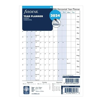 Afbeelding van Filofax 2024 A5 Horizontale jaarplanner