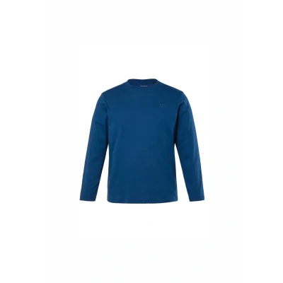 Afbeelding van JP1880 MIT Logorundhals Regular FIT Longsleeve, Heren, Maat: 3XL, Ultramarine