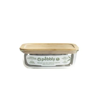 Afbeelding van Vershoudbakje Pebbly Rechthoek Hout 1800 ml