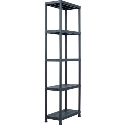 Afbeelding van Opbergrek 125 kg 60x30x180 cm kunststof zwart