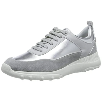 Afbeelding van Geox D ALLENIEE Sneakers voor dames, zilver/parel, 39 EU, Silver Pearl, EU